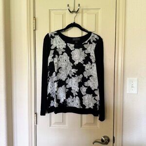 Long Sleeve Sheer Black Top